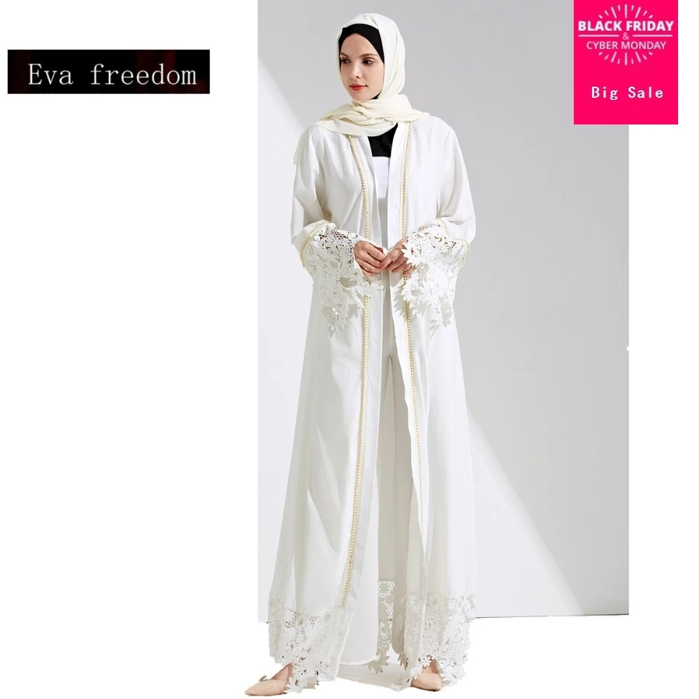Дубай Абаи мусульманское платье плюс Размеры халат Вязание Сингапур Исламская платье абайя, кафтан Бисер Diomand мусульманин Кружева Абаи wj1057