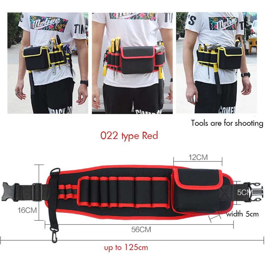 600D водонепроницаемый Оксфордский тканевый инструмент для талии органайзер мульти-карманы сумка для инструментов поясная сумка для