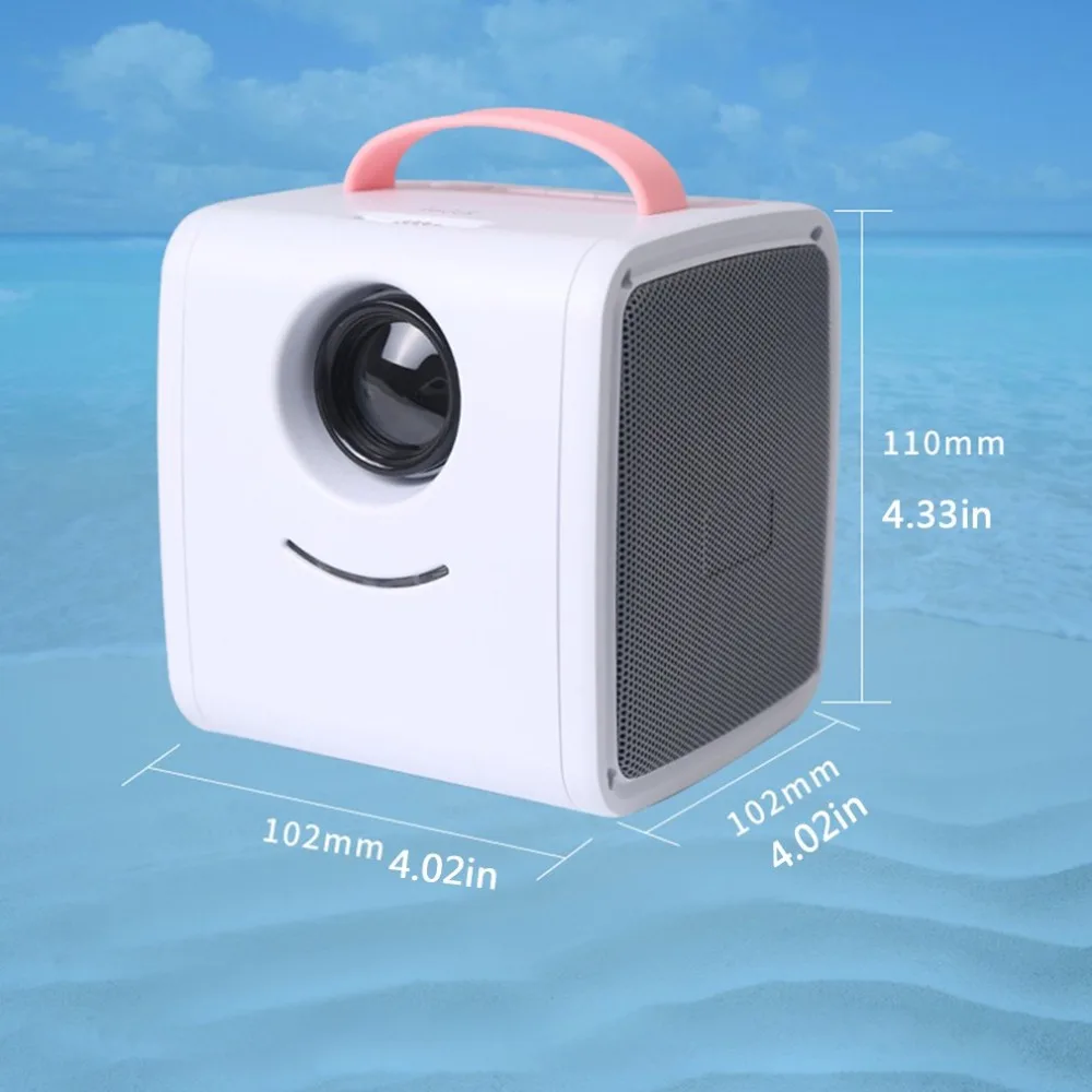 

Portable Wireless WiFi Display Screen Mirroring Projector Ethernet Port HD 1080P Home Theather