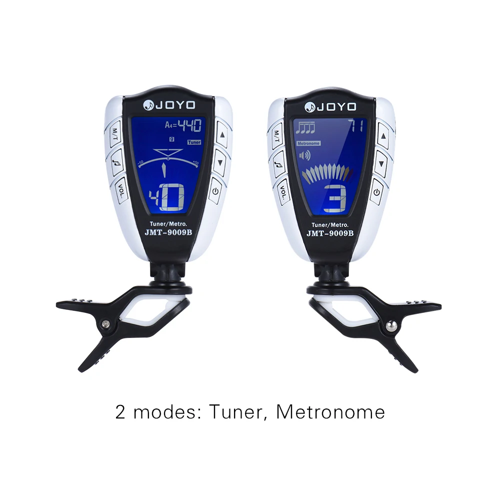 JOYO JMT 9009B 2 в 1 вращающийся зажим электронный тюнер метроном с ЖК дисплей Дисплей