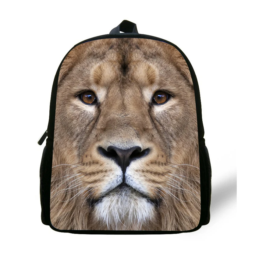 12 дюймов зоопарк рюкзак с изображением Льва школьные рюкзаки в виде животных для детей в виде животных, рюкзак для девочек Повседневное мальчиков школьная сумка школьные сумки и рюкзаки, infantis