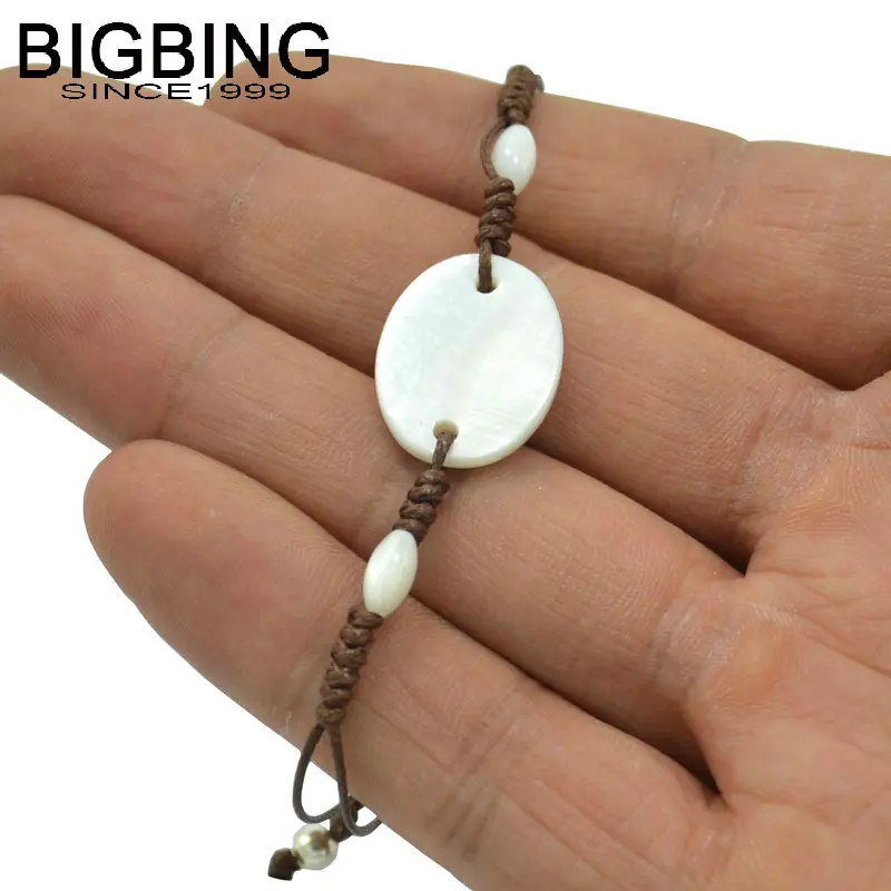 A076 BIGBING ювелирное изделие модный натуральный белый круглый браслет ручной работы