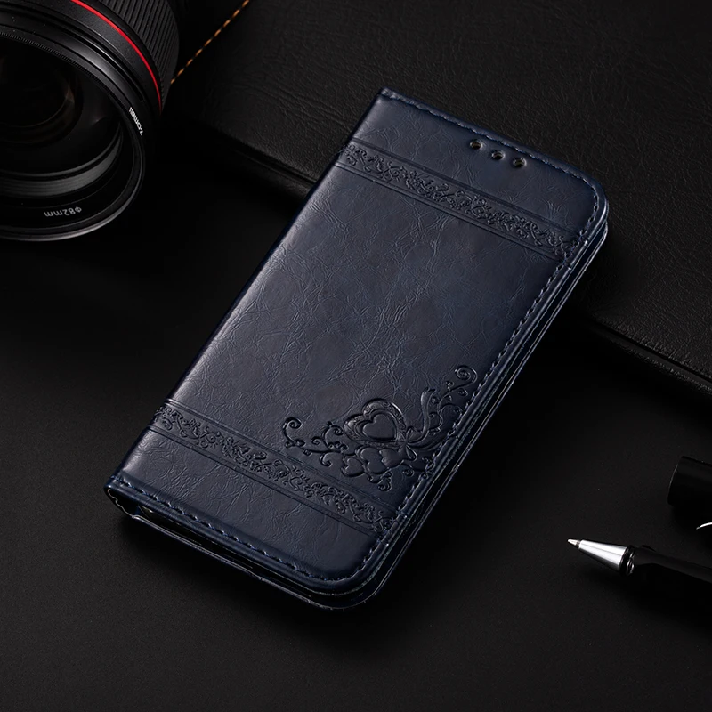 Популярный редкий кожаный чехол-книжка с цветочным принтом и логотипом AMMYKI 5," для Xiaomi Redmi 5A чехол - Цвет: Blue