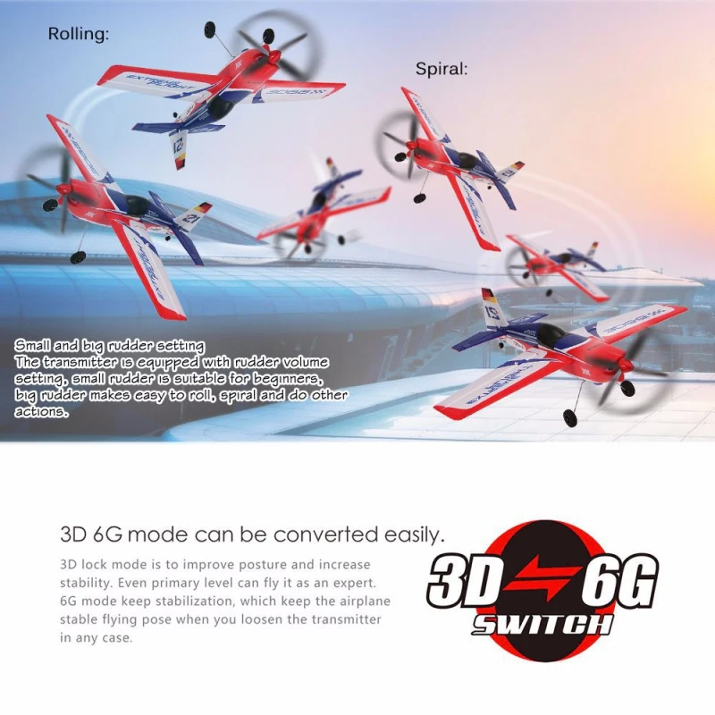 Профессиональный Bruless RC самолет планер 2,4G EPS 3D 6G RTD самолет пульт дистанционного управления ручной метания Электрический радиоуправляемый самолет игрушки для детей