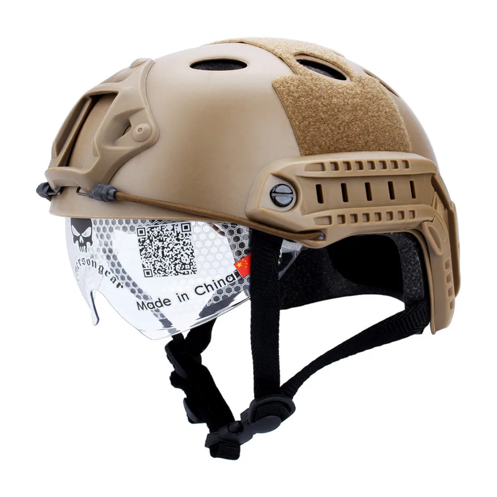 

Black Airsoft For FAST Base Jump Helmet Cover Goggles Edition Military military Paintball SWAT Protective Face Mask Helmet