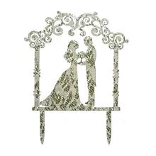 Инструмент для торта 3D наклейка свадебный торт Топпер вставка карта Любовь Романтический Жених и невеста акриловое украшение для торта# June30A