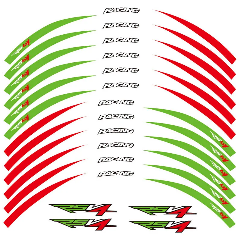 Мотоцикл закраина обода внешний Стикеры комплект Schutz одновременное подключение двух Aufkleber для Aprilia RSV4 R-FW/R ABS RSV4 завод из АБС-пластика/RR RF