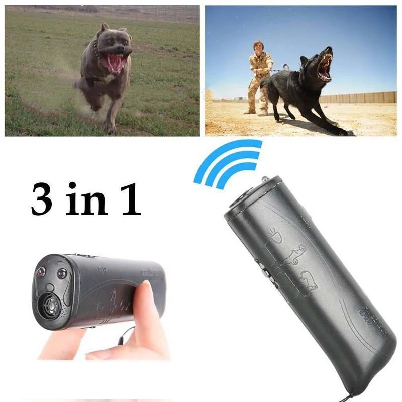

Ultrasonic Drive Dog Trainer Dog Anti Barking Training Device LED Flashlight