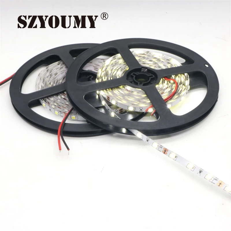 SZYOUMY 300 светодиодов 5 м/рулон 12 В постоянного тока мм Ширина SMD 2835 гибкая