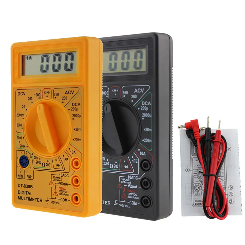 Jotta LCD Digital Multimeter DT-830B Electric Voltmeter Ammeter Ohm Tester AC/DC 750/1000V Amp Volt Ohm Tester Meter