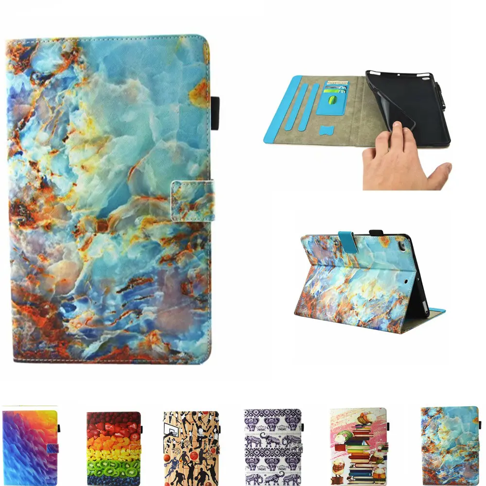 

PU Leather Stand Shell For Ipad MIni 5 Mini 2019 Cartoon Case For Apple iPad Mini 1 2 3 4 7.9 inch Tablet Silicone Cover Funda