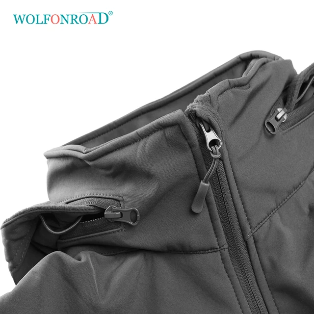 WOLFONROAD Men Tactical Military Jackets Softshell Hiking Jacket Coat Outdoor Sport Clothes Waterproof Windproof Winter Jacket