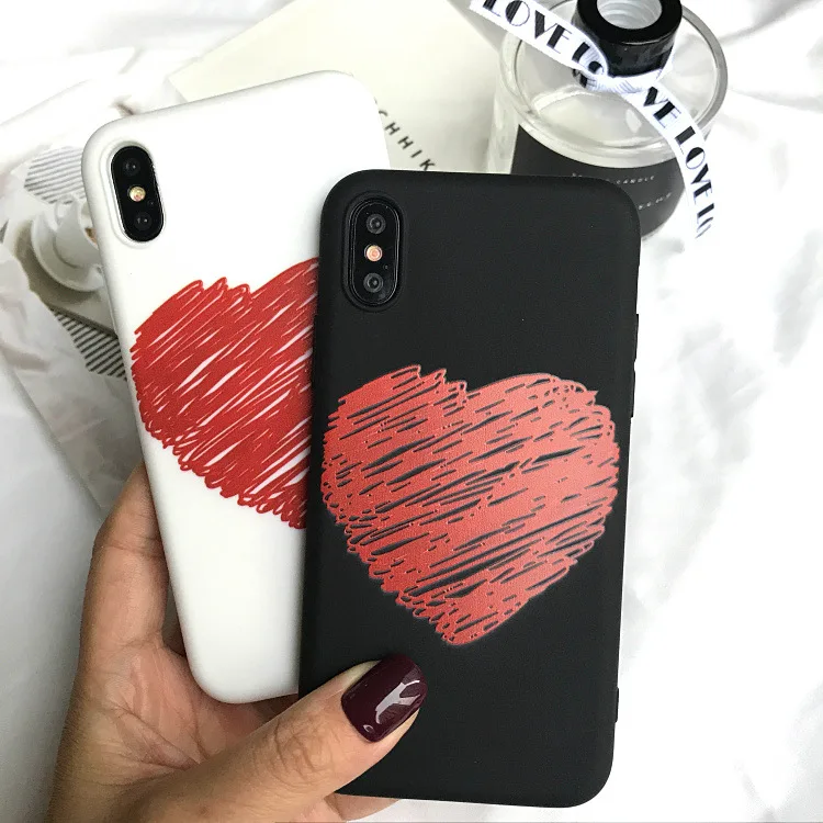 Чехлы для телефонов szyhome IPhone X 6 6s 7 8 плюс пары любят простой мягкий качество