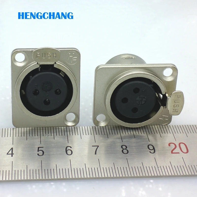 3pin XLR гнездовой панельный разъем гнездо Панельное крепление для усилителя вход и