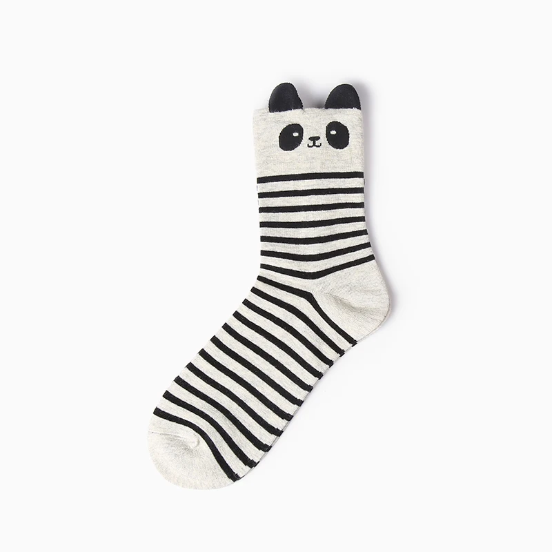 Новые женские хлопковые носки с изображением мультяшных животных, кролика, панды, утки, собаки, японский стиль Харадзюку, Модный зимний подарок - Цвет: 6