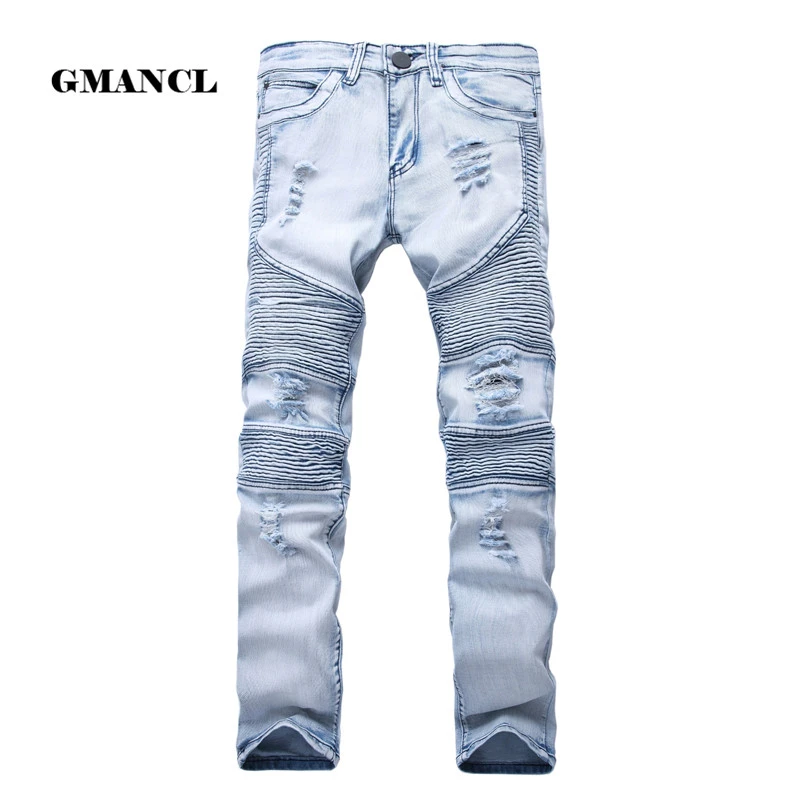 distressed slim jeans