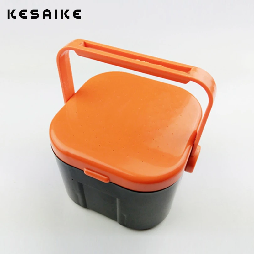 

KESAIKE PVC Portable Square Bait Fishing Lure Box Fishing Outdoor Fishing Bag Buckets Waterproof Bait fishing tackle box