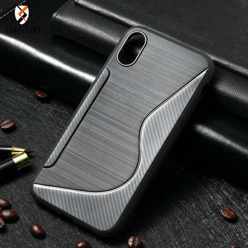 

TARYTAN Case For Apple iPhone X Case XS Max XR TPU 7 8 6 6s Plus Silicone NS Line Coque Fundas Luxury Black Phone Back Cover