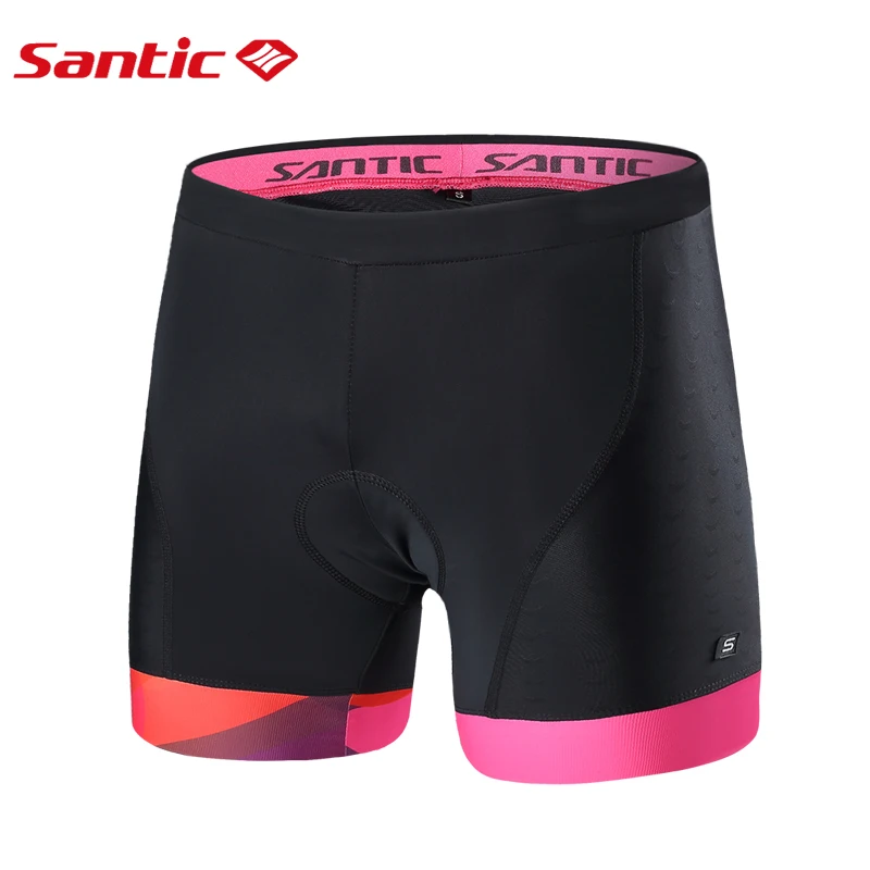 Женские велосипедные шорты Santic с подкладкой 1/4 дюйма Coolmax 4D Pad имитирующие луну из