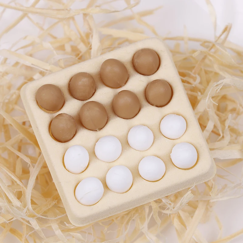 

1:12 Dollhouse Miniature a Dozen Egg +Tray Candy Food Toy Match For Collectible Gift