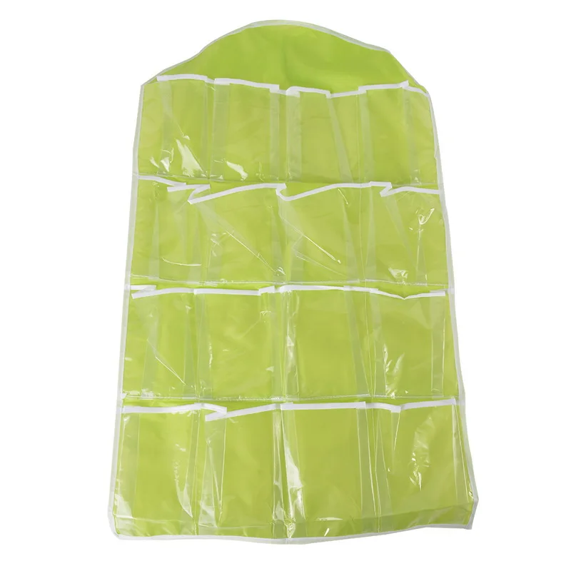 LASPERAL 16 карманов настенный шкаф подвесной органайзер для нижнего белья косметика для дома мелочи украшения вешалка для сумок Органайзер - Цвет: Green