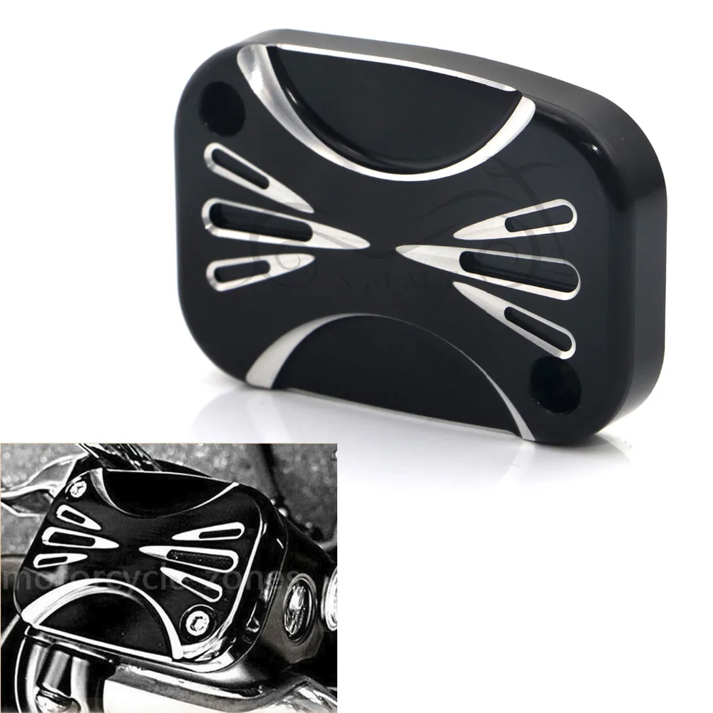 

Black Brake Master Cylinder Cover For Harley Touring Street Road Glide FLH/T FLHX V-Rod Tri 2007-2014 15 16 17