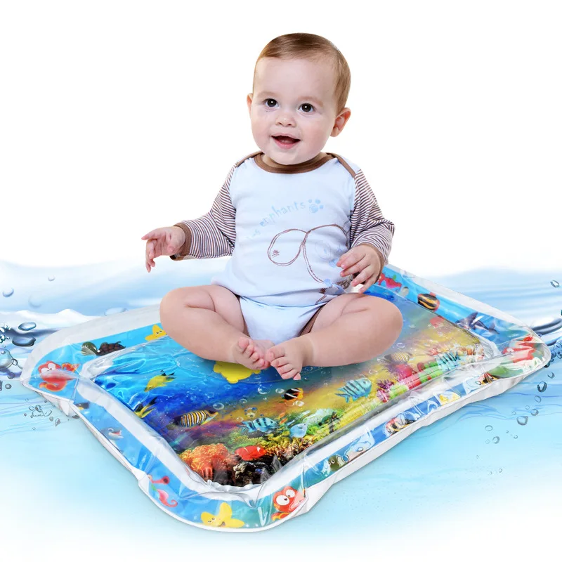 Baby Kids Water Play Mats Inflatable Infants Tummy Time Playmat Toys Fun Activity Carpet Hand-eye Coordination Toys for Children