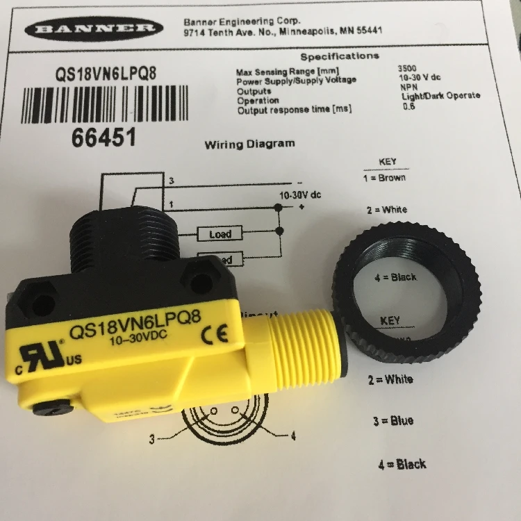 

New and original QS18VN6LPQ8 BANNER Photoelectric switch