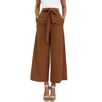 

Women's Office Lady Chic Wide Leg Loose High Waist Long Pants