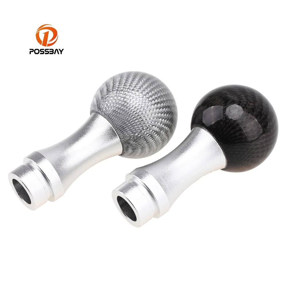 POSSBAY Carbon Fiber Manual Gear Stick Shift Shifter Knob Lever Waist
