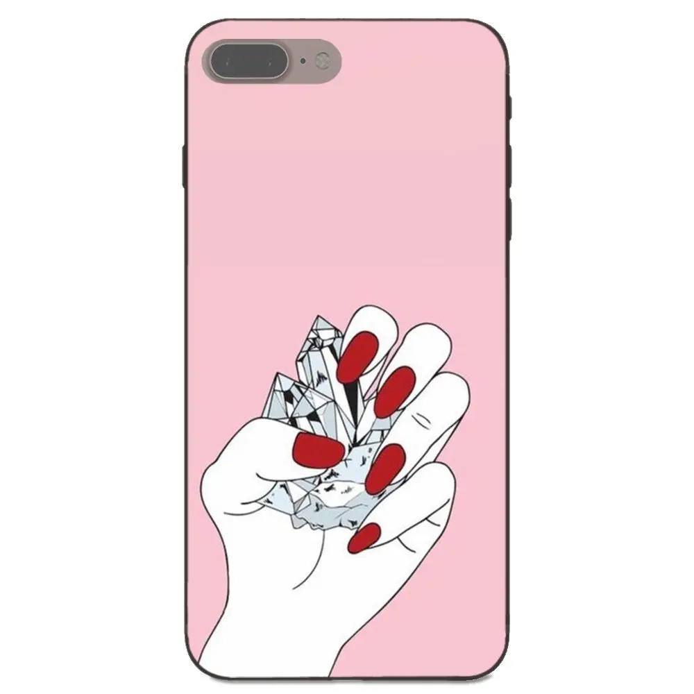 Мягкие популярные розовые ногти для макияжа лучших друзей Samsung Galaxy A3 A5 A6 A6s A7 A8 A9 Star
