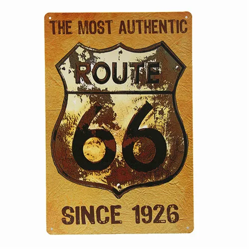 Dl-the Mother Road-ROUTE 66 Ретро Живопись ностальгические сувенирные металлические изделия украшение дома - Цвет: Синий