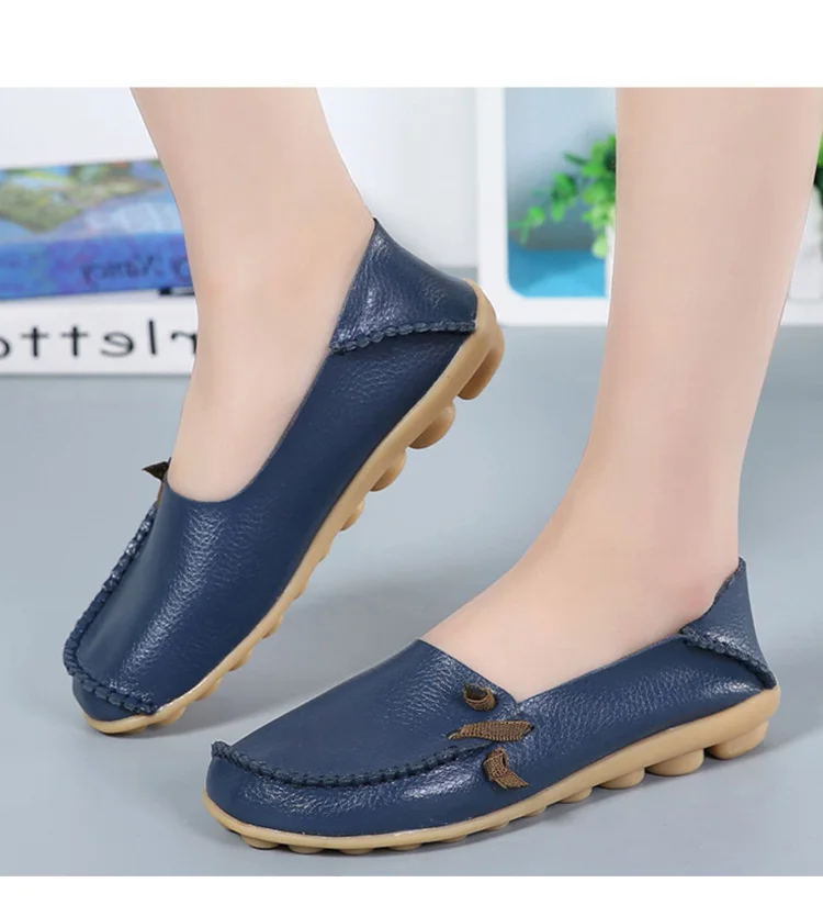 Fashion Summer Casual Genuine Leather Women’s Loafer Shoes