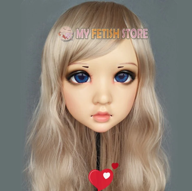 (Wo 01) Женская милая девочка каучуковые полуголовы Kigurumi BJD Eyes Crossdress Косплей
