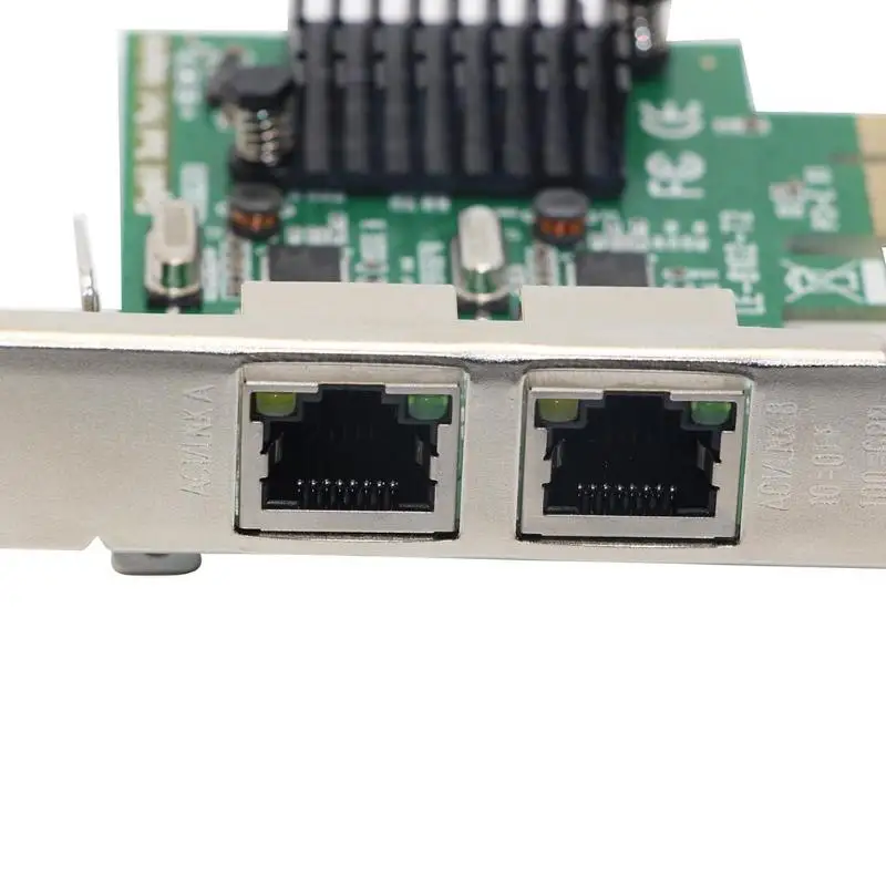 2 порта 1000 Мбит/с Gigabit Ethernet 10/100/1000 м RJ-45 PCI Express PCI-E сетевая карта LAN адаптер конвертер карты для настольных ПК