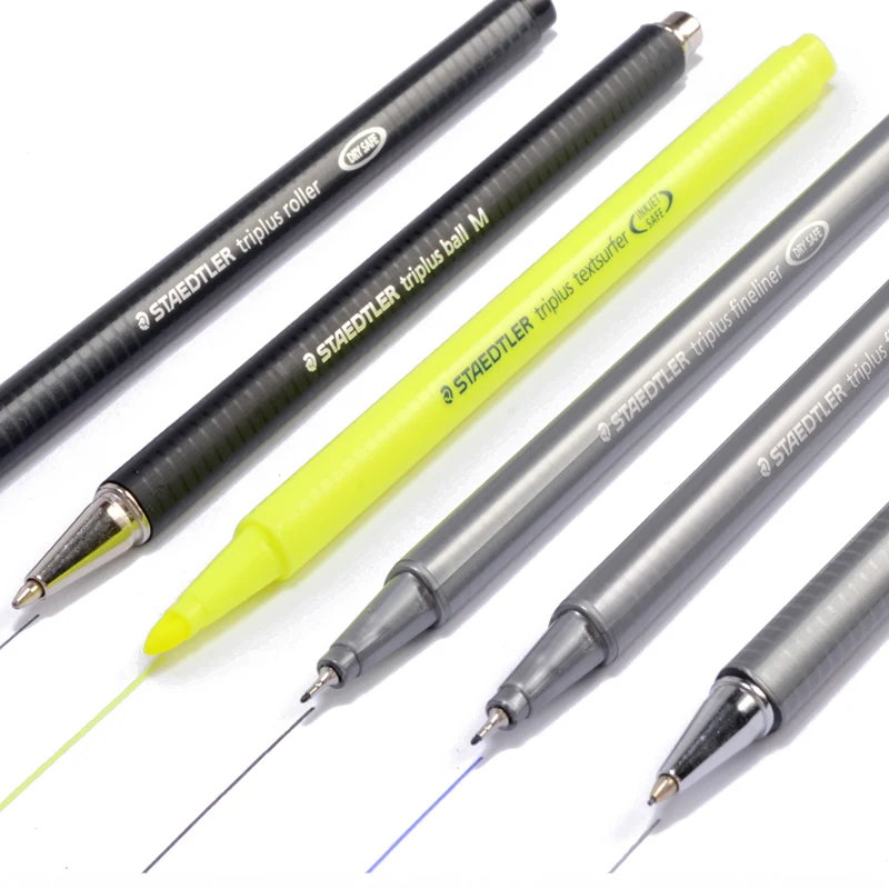 

6pcs/set German Staedtler Gel Pen Fiber Pen Signing Pen Ballpoint Pen Mechanical Pencil Highlighter Pen Marker 34 SB6B 0.5mm
