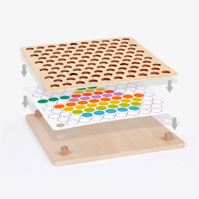 Günstige Candywood Holz Multi funktion Wulst Puzzle Spiel Kinder Montessori Pädagogisches Spielzeug Clip Perlen Holz Spielzeug Für Kinder Lernen