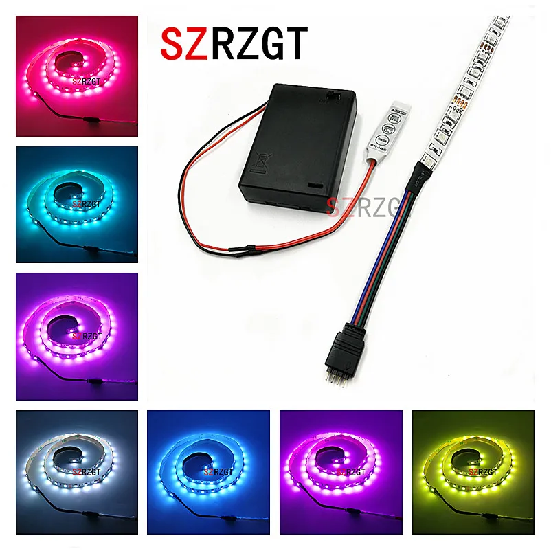 Светодиодная лента на батарейках 5050 SMD 50 см 1 м 2 RGB светодиодная | Лампы и освещение