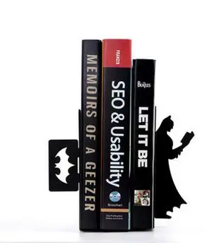 

a Creative Bookends Book Simple Batman Plate desktop office telescopic bookend frame simple personality TV home decorations