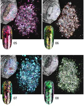 

Nail Glitter Powder Sequins Irregular Star Round Iridescent Nail Flakes Manicure Nail Art Decoration For Gel Polish