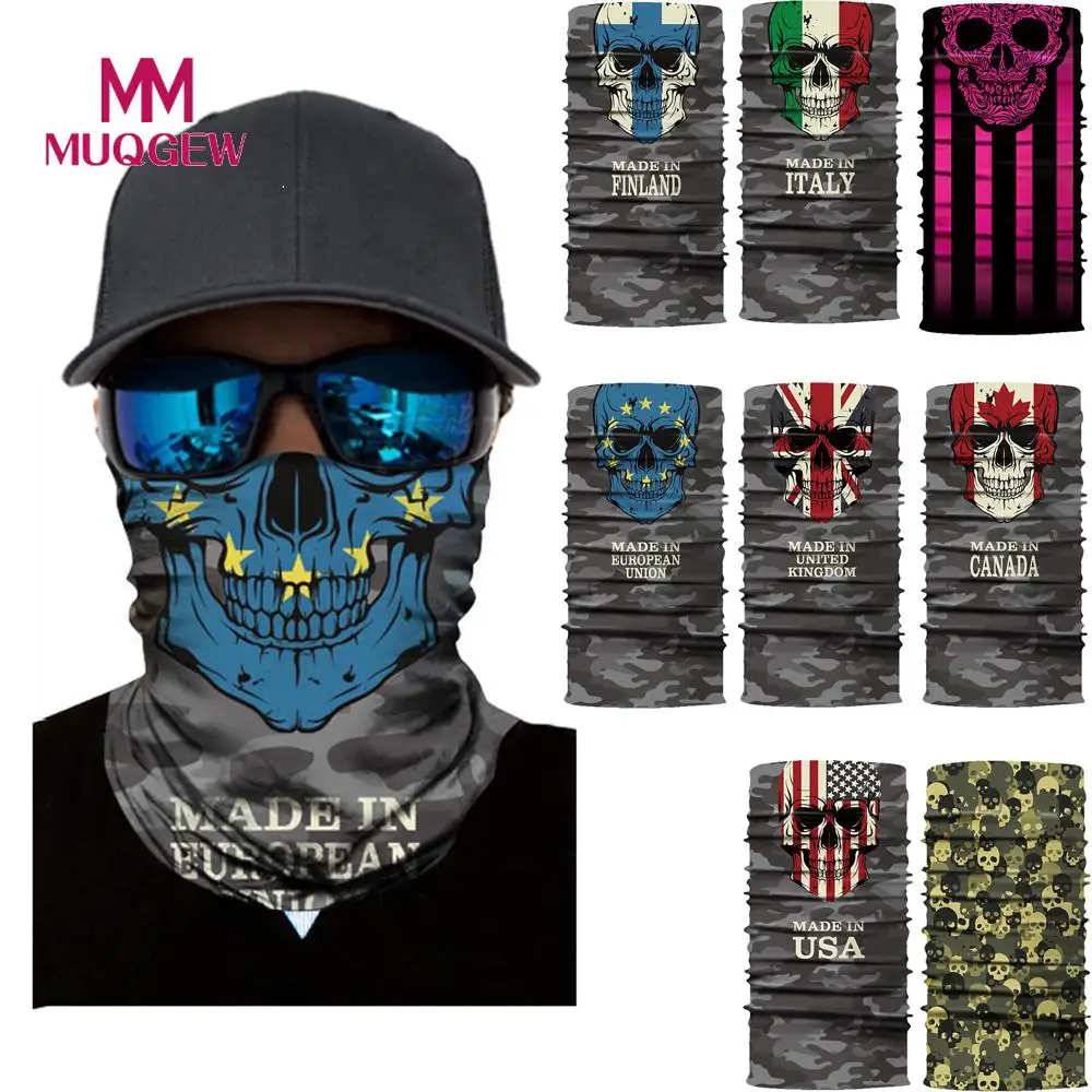 Mens Bandana Ghost Cycling Motorcycle Head Scarf Neck Warmer Face