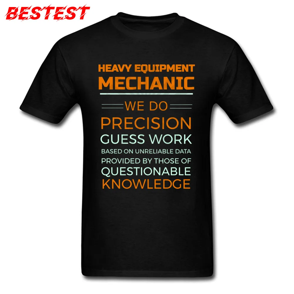 Casual Cool T-shirts for Men 100% Cotton Summer Fall Tops T Shirt Printed Tee-Shirts Short Sleeve On Sale Crew Neck Heavy Equipment Mechanic Diesel Logging T shirt black
