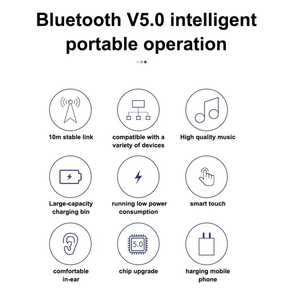 Q32 Bluetooth 5 0 гарнитура БЕСПРОВОДНЫЕ стереофонические мини наушники спортивные