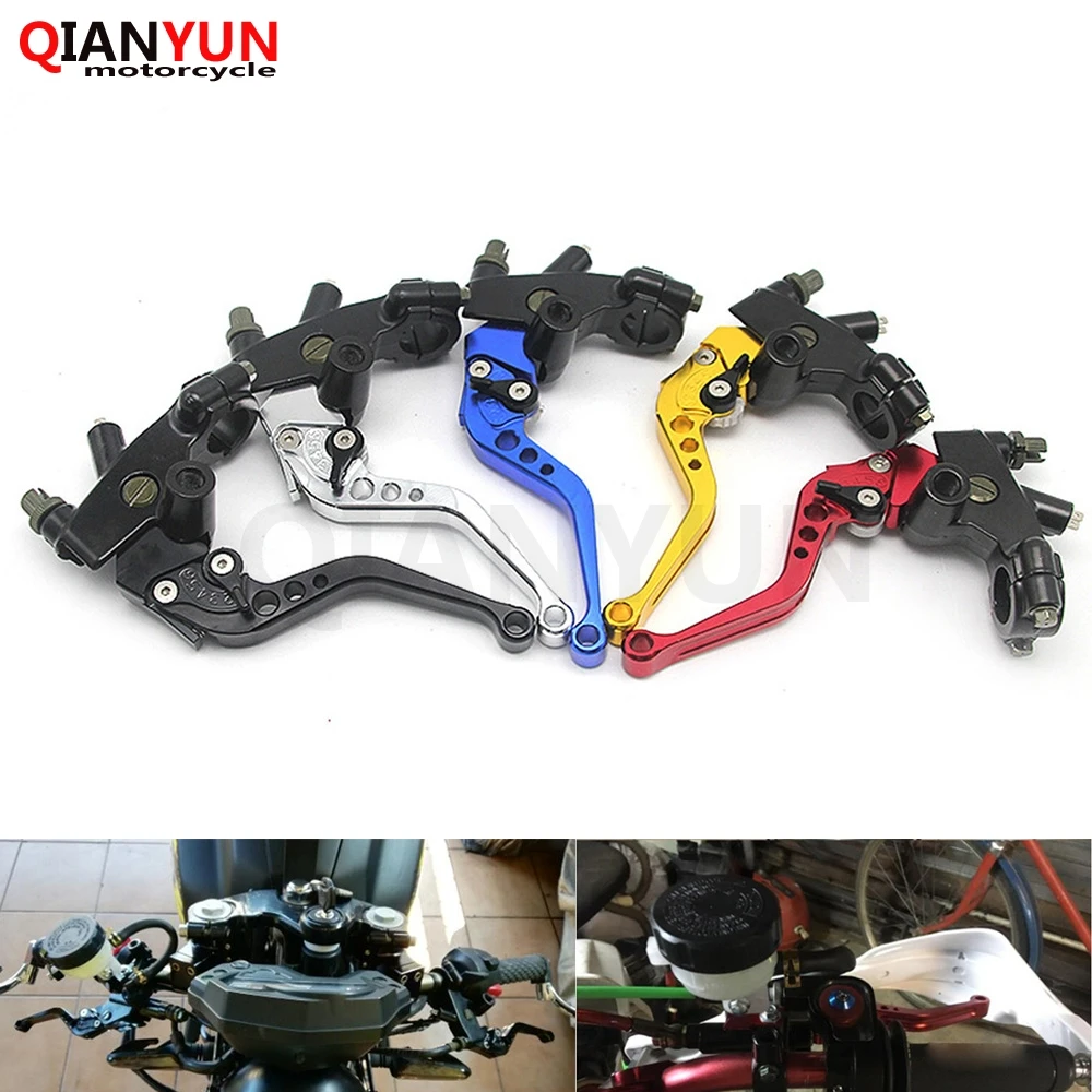 

Universal CNC 22mm Motorcycle Brake Clutch Levers Master Cylinder Reservoir Set for kawasaki suzuki honda yamaha KTM Ducati BMW