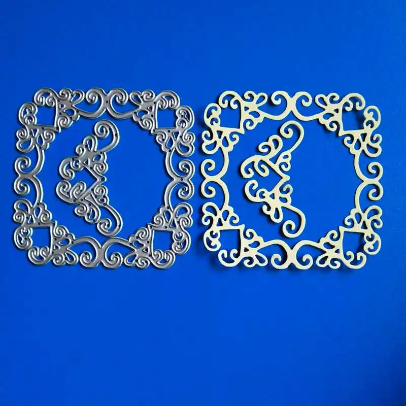 Corner Lace flower Frame Cutting Dies Stencils for DIY Scrapbooking