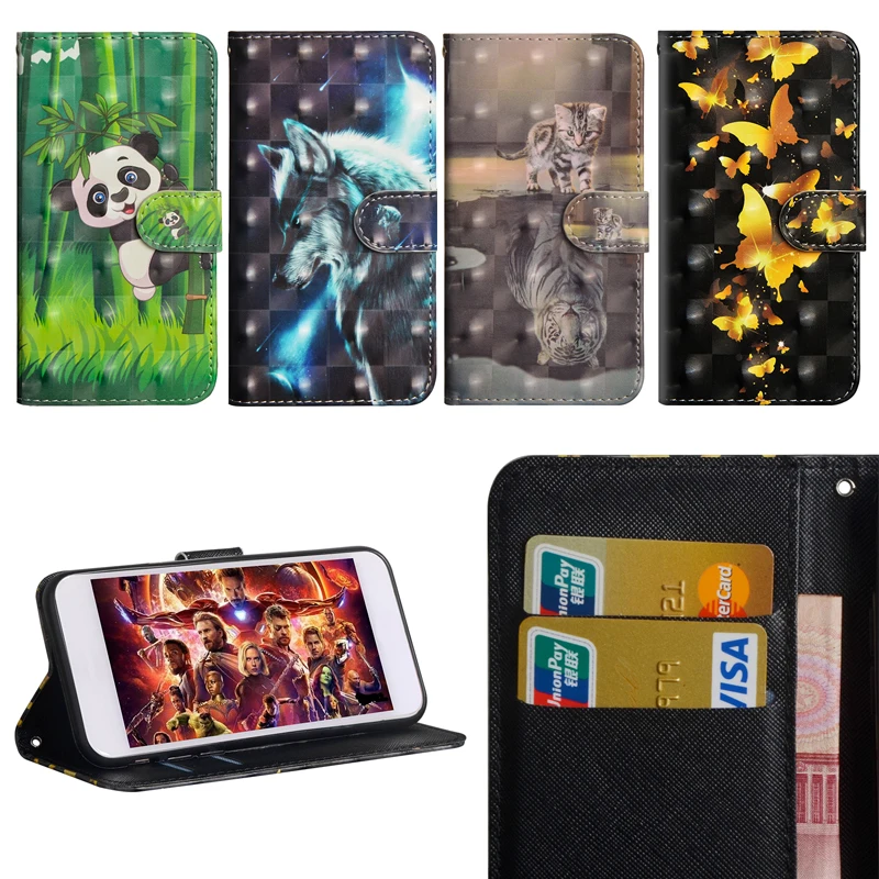 

Luxury Flip Leather Case For LG K8 2018 Cover 3D Painted Wallet Card Slot Silicone Cover For LG K8 2018 Case 2018 LG K 8