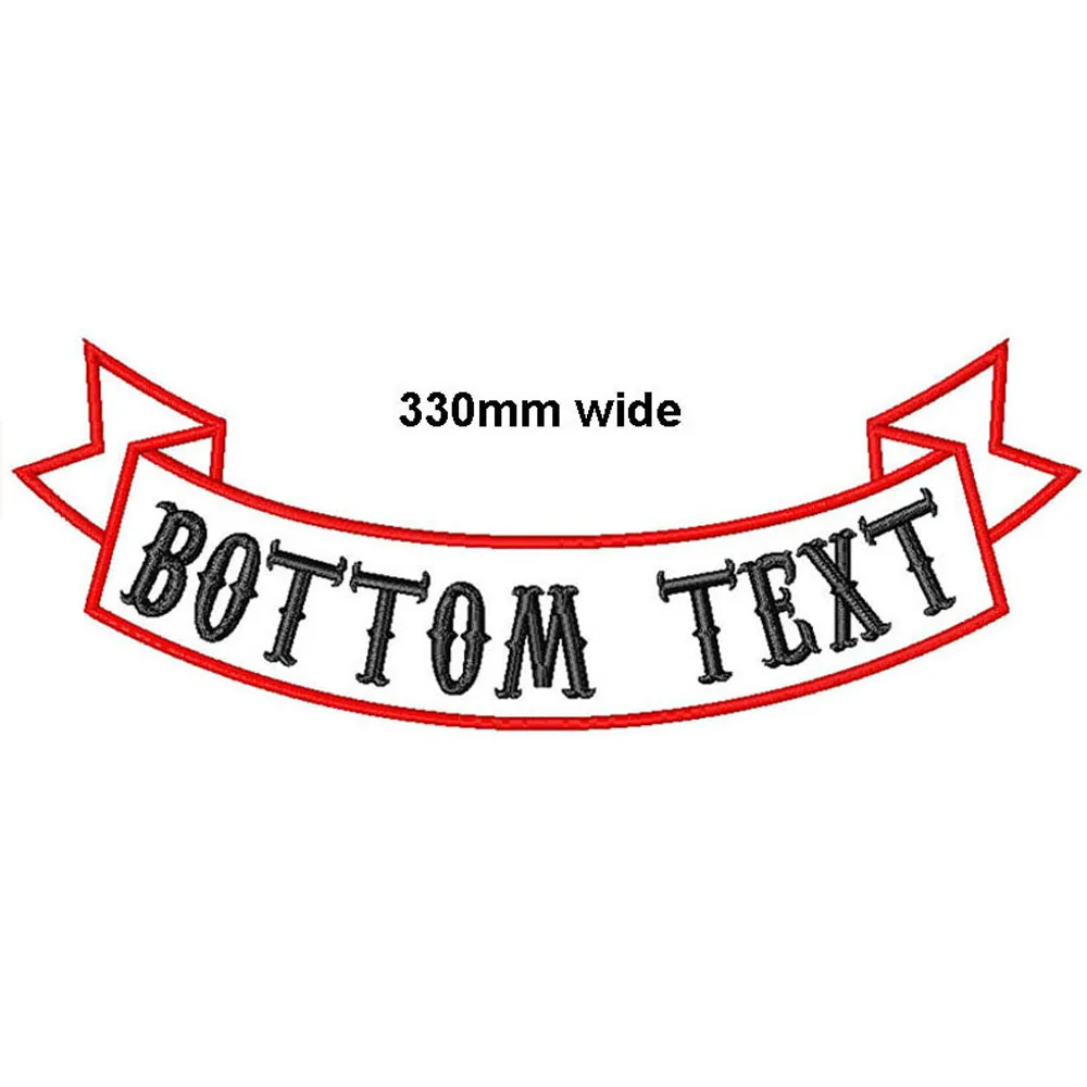 Custom Patch Vest Biker Motorcycle Rocker Name Patches White on red