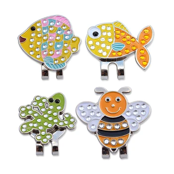 

Golf Ball Markers Crystal for Women by Girls with Magnetic Hat Clip Premium Gifts Bling Free Shipping Mark GOG M1MJ