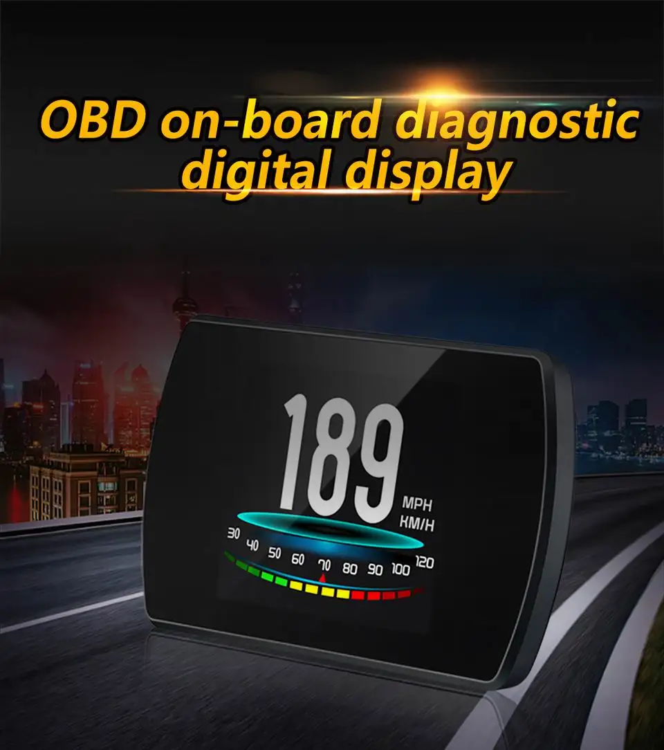 5,8 TFT OBD Hud Дисплей Цифровой Автомобильный проектор скорости бортовой компьютер OBD2 измеритель скорости лобового стекла