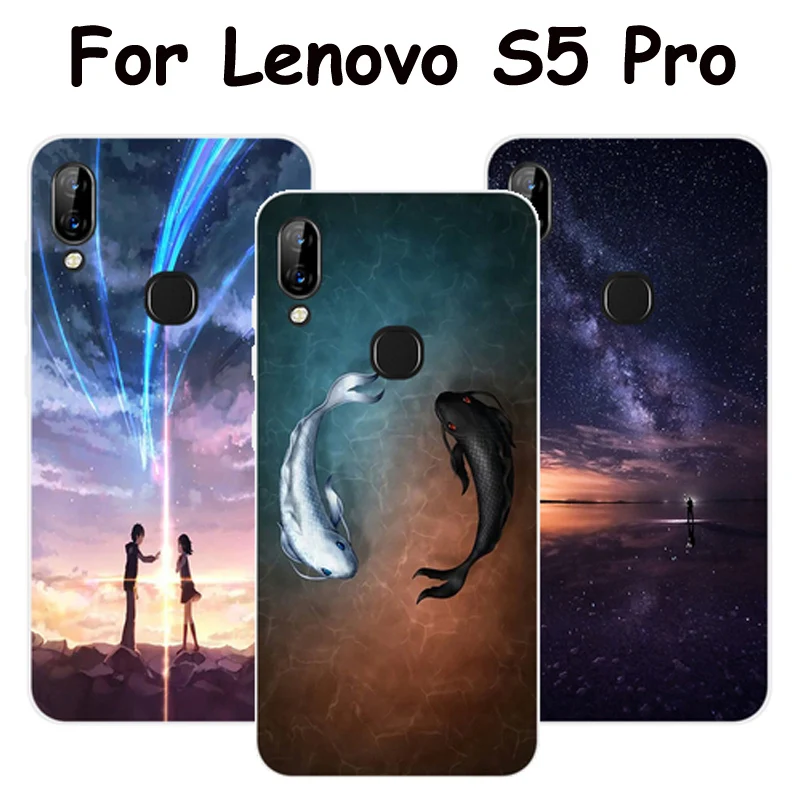 

For Lenovo S5 Pro L58041 Case Silicone Back Cover For Lenovo S5Pro case Cartoon Soft TPU Phone Case S 5 Pro L58041 shell 6.2"